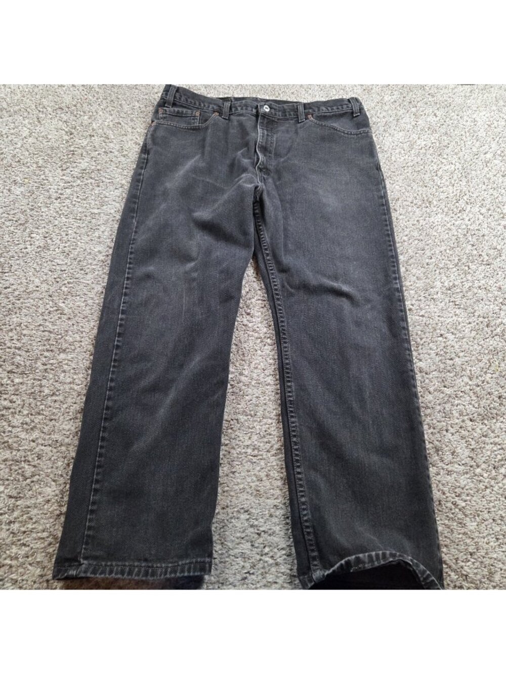 Vintage Levis Jeans Mens 40x30 Regular Straight Denim Black 505 Dark Wash